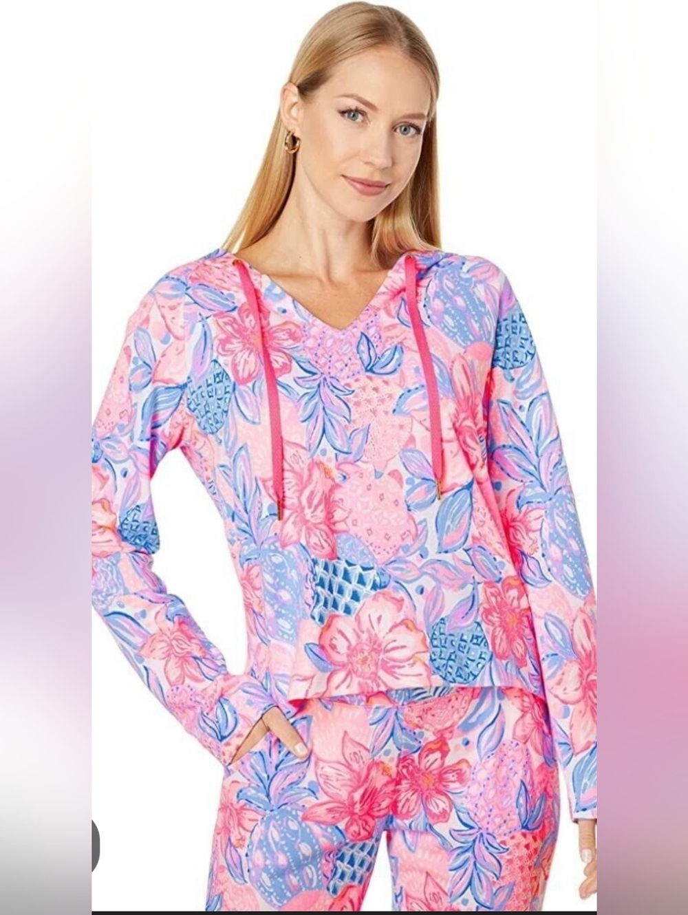 Lilly Pulitzer Snappy Turtle Cropped Hoodie